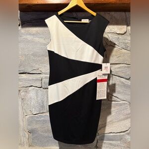 Calvin Klein Black and White Women's Dress, NWT, (flaw)
